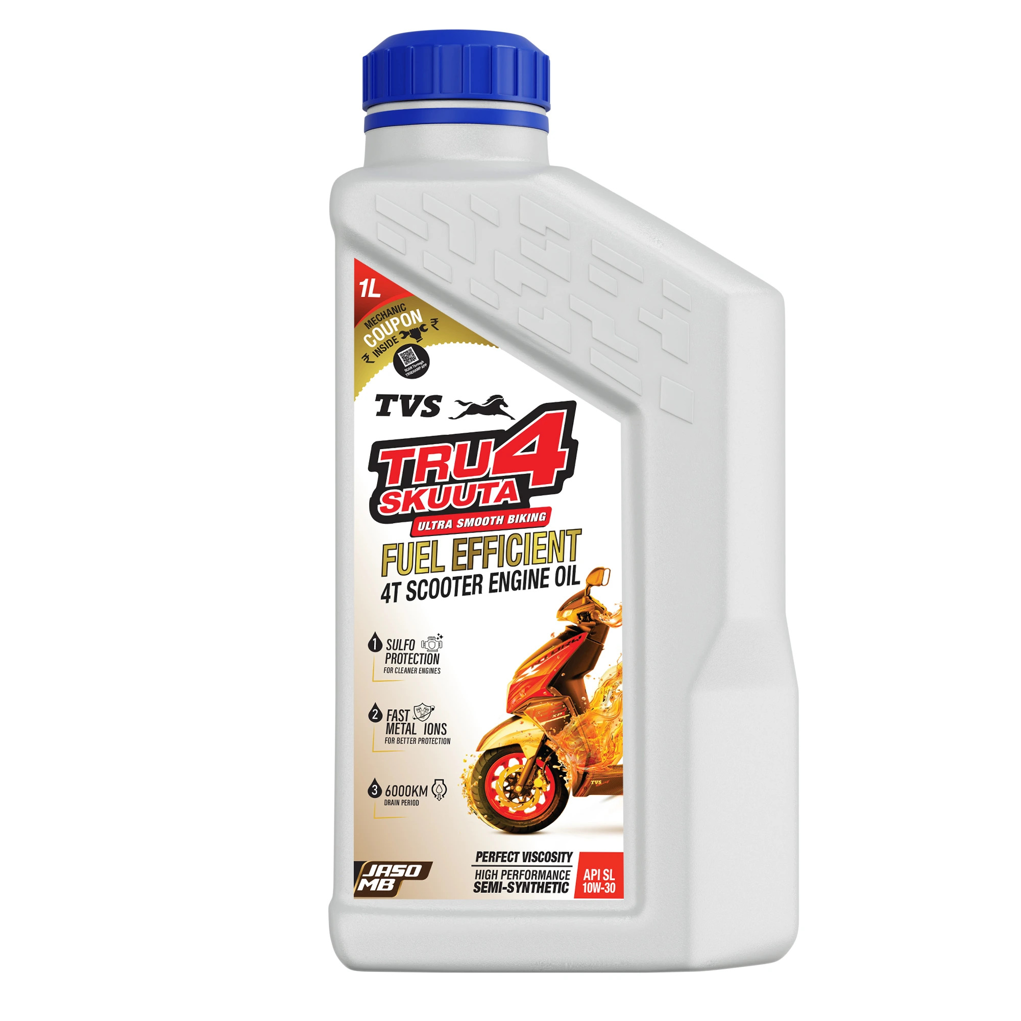 ENGINE OIL TVS TRUE 4 PREMIUM 10W30 1Lt
